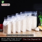 5 pcs Food Grade Plastic Clear Flat Bottom Bags Resealable Food Packaging